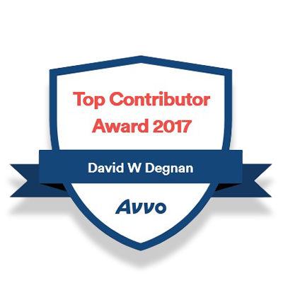 David W Degnan Avvo Top Contributor Award 2017 (400x400+DS)